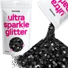 Hemway Ultra Sparkle Glitter Black 100g Multi Size | Glitter