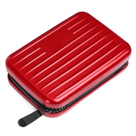 LOUEBICA Credit Cards Holder for Women RFID Blocking Aluminum Zipper Wallet Business Card Case Metal ID Case for Men