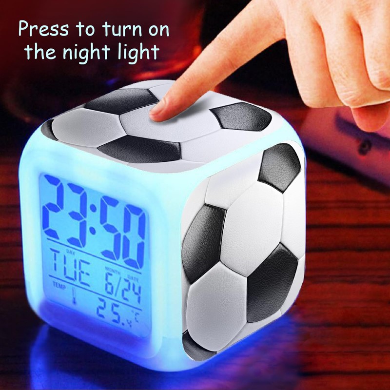 ZonleeApex Soccer Ball Alarm Clock Gift Decor for Boys Girls