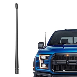 RYDONAIR Short Antenna Compatible with Jeep Wrangler 2007-2025, Internal Copper Coil for Enhanced Reception, 13 inches Flexible Rubber Antenna Replacement, W/Red Bottom