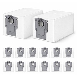 14 Pack Dust Bags Replacement for Roborock QV 35A/Qrevo S5V/QV35S/Saros 10/10R/Z70/Qrevo/Q Revo/S/Qrevo Pro/Plus/MaxV/Master/Curv/Edge/S5X/Qrevo Edge S5A/S8 MaxV/S8 Max Ultra Robot Vacuum Cleaner