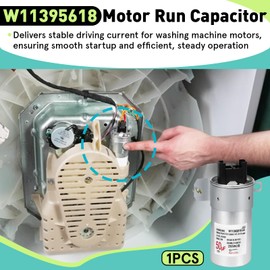 W11395618 Motor Run Capacitor Compaitble with Whirlpool Kenmore W11315694 W10866250 W10843769 W11158831 W10390446 W11162560