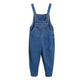 Rolanko 130-170 Children's Clothing, Girls, Denim, Overalls, Kids, Jeans, Loose, Wide, Blue, blue2