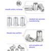 Rivet Nuts, DICASAL 60 PCS 3/8-16 UNC Size Zinc Plated