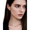 Teppdfann 18K Gold Plated Huggie Hoop Earrings - Twisted Texture