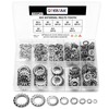 QTEATAK 320Pcs Stainless External Multi-Tooth Star Lock Washers Assortment Set-304