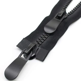 MebuZip 85 cm #15 Large Zip Plastic 2-Way Separable 11 mm Large Zip for Parka, Coat, Down Jacket (85 cm)
