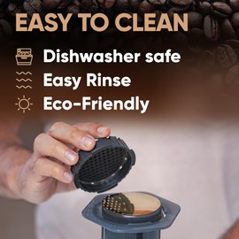 ALTURA The DISC FINE Stainless Steel Filter for AeroPress Coffee Makers – Reusable Metal Filter Replacement for Rich Flavor, Travel, and Eco-Friendly Brewing (Limited Edition GOLD)