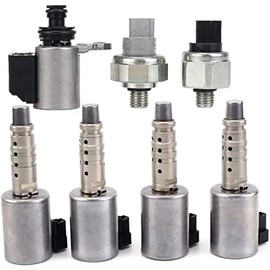 JF017E RE0F10E Transmission Solenoids Kit with Pressure Sensor Compatible with Nissan Altima Infiniti JX35 2012-2016