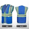SULWZM High Visibility Reflective Safety Vest with Zipper and Pockets