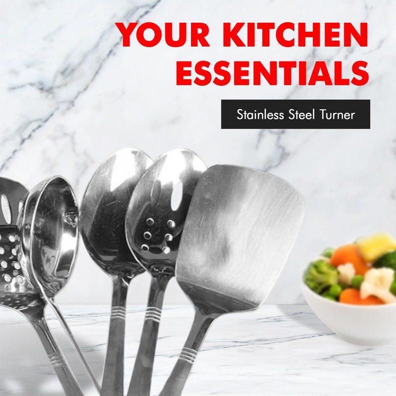 Chef Craft Select Turner/Spatula, 13.5 inch, Stainless Steel