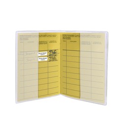 mtb more energy® 10 x Cover for Vaccination Card (Older Designs, Size 14.4 - 14.8 x 10.5 cm, Issued Date up to Approx. 2008) – Hinged – Frosted – Transparent Cover Protective Case