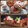 Skylety 20 Pcs Acacia Wooden Bowls Small Calabash Bowls Round