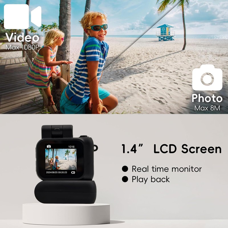 Digital Camera with 1.4 in LCD Screen 1080P 32GB Card