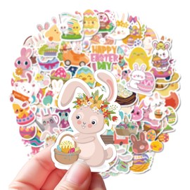 Easter Stickers - Easter Basket Stuffers for Kids - 100PCS Easter Egg Stuffers Bunny Sticker Easter Crafts Stickers,Kids Easter Gifts Decor Treats Games Toys Activities Party Favor Supplies