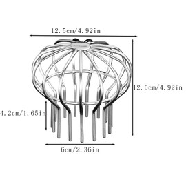 Vastsea Stainless Steel Downpipe Protector, Downpipe Protection 75 mm, Gutter Guard Strainer, for Moss, Mud, Mud, Balls to Stop (Silver)