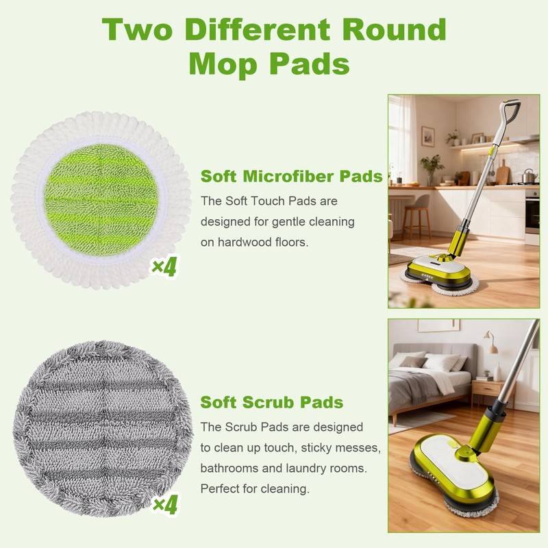 6.3 inch Electric Spin Mop Pads Compatible with Vmai Alfabot