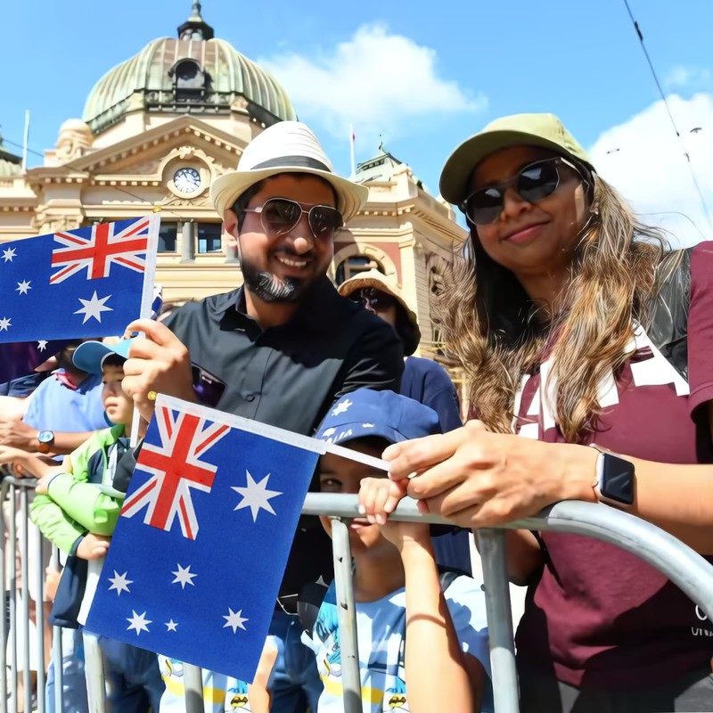 Fiohiros 15 Pcs 5.5x8.3 in Australia Hand Waving Flag, Australia