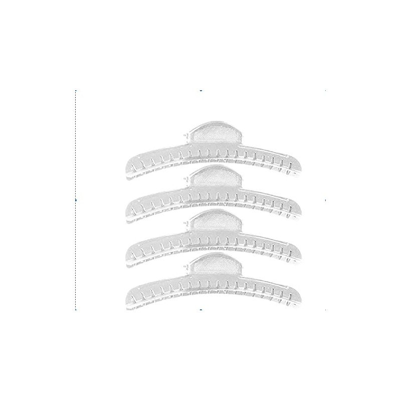 GLAMSA WAVE 4 CLIPS SILVER HAIRDRESSING CLIPS CLAMPS HAIR STYLING