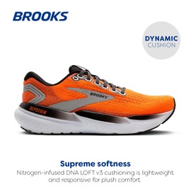 Brooks Men’s Glycerin 21 Neutral Running Shoe - Orange/Black/White - 8 Medium