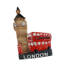 5 pcs London Land Mark Resin Fridge Magnets, Hand Painting and Designed in U.K. Collectible Gifts and Souvenirs, Good for Families and Friends