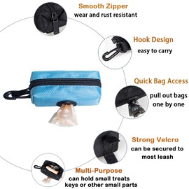 Love Dream Dog Poop Bag Holder Leash Attachment, Dog Waste Bag Dispenser, Fits Any Dog Leash for Waiking Running and Hiking