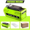 For GreenWorks 40V For Greenworks G-MAX Lithium Battery 29472 29462
