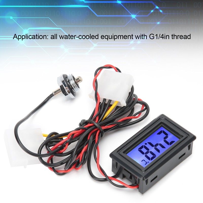 Water Cooling Thermometer Digital Display Computer Temperature Meter WDXS-DT 5V-24V
