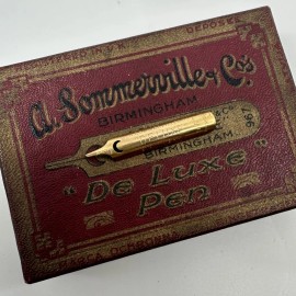 Sommerville & Co Vtg A Sommerville & Co No. 967 DELUXE Stub Dip Pen Nib Broad Italic Gold Plate