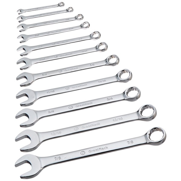 GreatNeck® 11 Piece SAE Combination Wrench Set with Rack