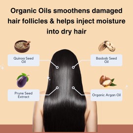 Moist Diane Moist Diane Keratin Shampoo & Conditioner Set for Frizzy & Coarse Hair Women & Men, Organic Hair Care with Argan Oil & Plum Oil from Japan, Silicone & Sulfate Free, SMOOTH & STRAIGHT, 15.2 Fl Oz, 2EA