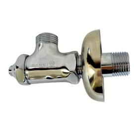 SANEI [Valve/Stop Faucet] Screwdriver Type Stop Faucet Body Nut Pear Water Supply Pipe Length 2.2 inches (55 mm)
