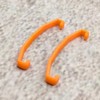 ULEIVA Headphone Clip 2 Pieces Orange Clamp Gadged Compatible with