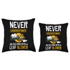 Never Underestimate And Old With A Leaf Blower Throw Pillow