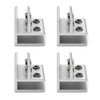 QWORK® Pack of 4 90 Degree Glass Holder Glass Clamp,