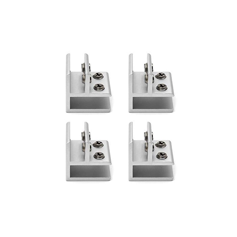 QWORK® Pack of 4 90 Degree Glass Holder Glass Clamp,