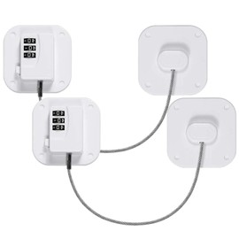 Lasoll Baby Guard, 2-Pack Dial-Type Door Lock, Kids Lock, For Refrigerators, Trash Cans, Drawers, Cupboards, Windows, Pranks, Injuries, Prevents Opening, Earthquakes, Instructions Included