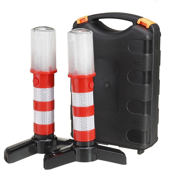 Unbranded 2X Waterproof LED Light Roadside Warning Lights Flares Beacon