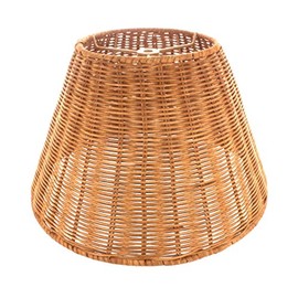 Upgradelights Medium Brown Wicker 12 Inch Empire Style Washer Fitted Lampshade