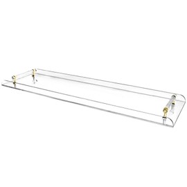 WUSILILU Acrylic Bathtub Tray,31" Clear Acrylic Bathroom Bathtub Tray w/Handle for Bubble Bath Shower
