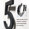6" House Numbers 15cm, Matte Black Acrylic Address Sign Numbers