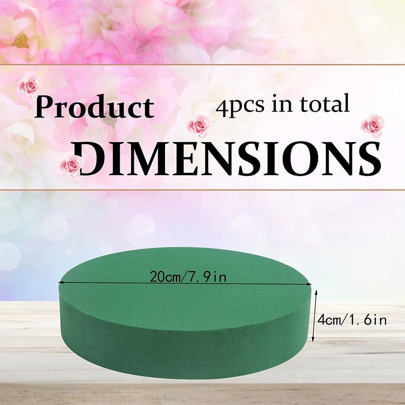 CCINEE Round Floral Foam Blocks,8" Large Wet Foam Bricks for