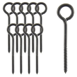 Wright Products Lag Screw Eye, 10-Pack, 5 Inch x .31 inch - Heavy-Duty, Weather-Resistant Hardware for Outdoor and Indoor Applications - Ideal for Hanging Plants, Swing Sets, Matte Black