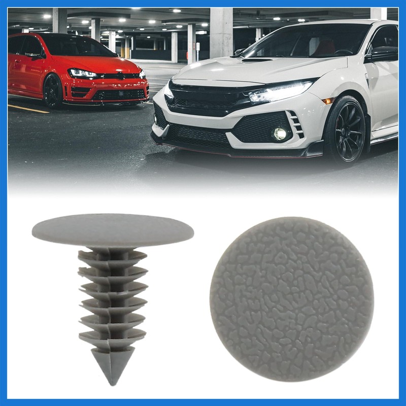 VekAuto 50 Pcs Gray Plastic Door Bumper Push Rivets Clip