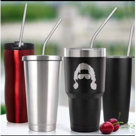 Silver 8-Pack Stainless Steel Drinking Straws – 10.5” Long, Fits Cups Up to 30 OZ. Includes 2 Cleaning Brushes and a Carrying Case for Easy Storage and Travel. Durable and Reusable.