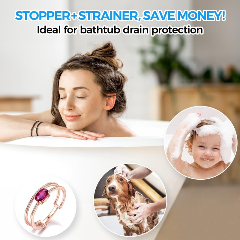 zaa 5 Pcs Bathtub & Shower Drain Hair Catcher, 2