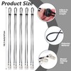 Xelsluthe 6PCS Black Adjustable Napkin Clip with Neck Chains, Dental