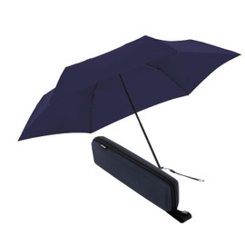 Knirps X4U My Clever Companion– 90cm Diameter Windproof Manual Open/Close Umbrella, Small and Compact Design for Travel and All Weather Protection, with Retractable Feature and Travel Case, Navy