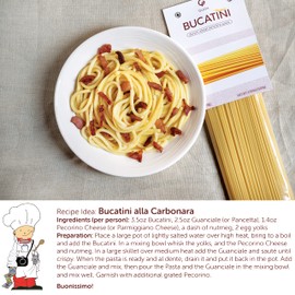Gusta Bucatini Pasta Noodles - Premium Italian Pasta from Italy - Durum Wheat Semolina Organic "Al Dente" Pasta - Non-GMO & Gourmet Pasta - Family Owned Brand - 17.64oz / 500g (2 Pack)