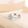 YL Solitaire Engagement Rings 925 Sterling Silver 18K White Gold